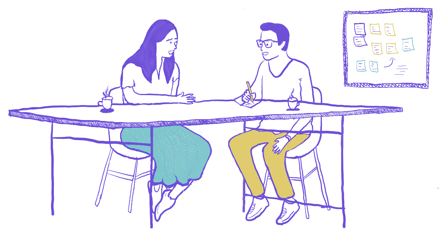 Liam collaborating at a design table
